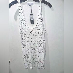 Rebecca Minkoff White Rim Tank new with tag $275. Size Large.